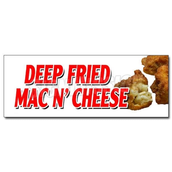 DEEP FRIED MAC N CHEESE DECAL sticker macaroni and cheese baked hot, D-24 Deep Fried Mac N Cheese